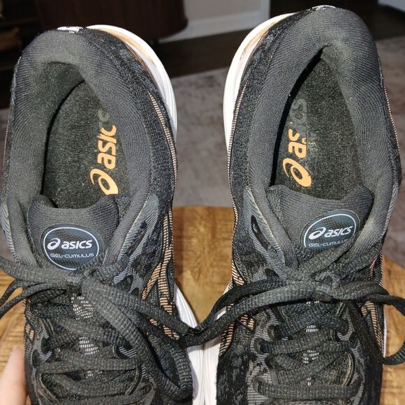 WOMEN'S ASICS GEL-CUMULUS 23 Black Rose Gold Running Shoes Sneakers Size US 7 - Picture 5 of 16